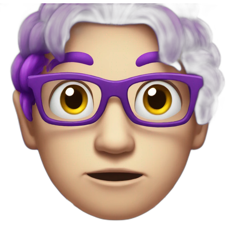 nerdy violet suspicious monster emoji