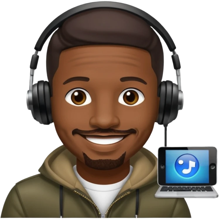 Stevie J, Record Producer (b.1973) with dark brown hair emoji