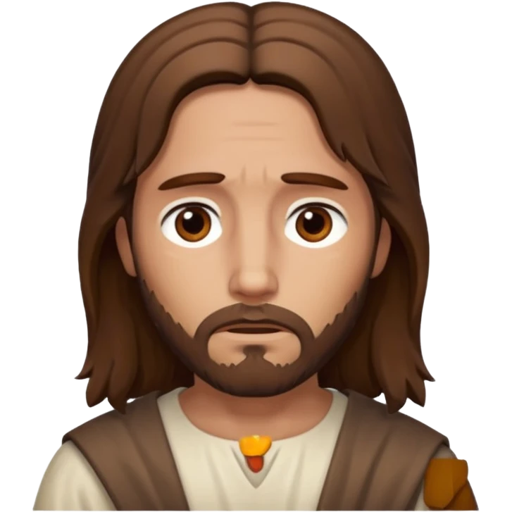 make a picture of Jesus sad emoji