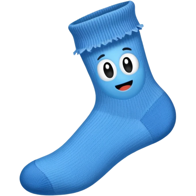 simple flat icon of a frayed sock with a hole at the big toe emoji