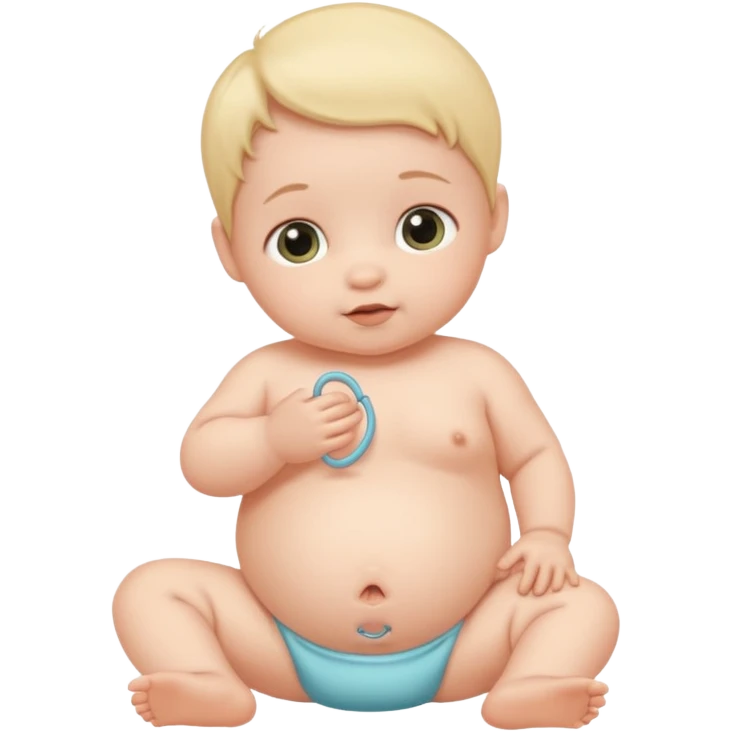 baby with umbilical cord emoji