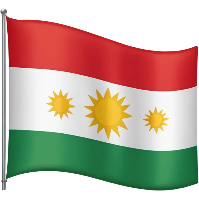 Kurdistan Flagge emoji