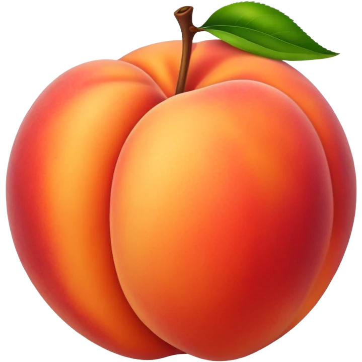 juicy ripe peach fruit emoji