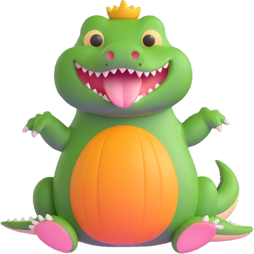 crocodile with hamster cheeks emoji