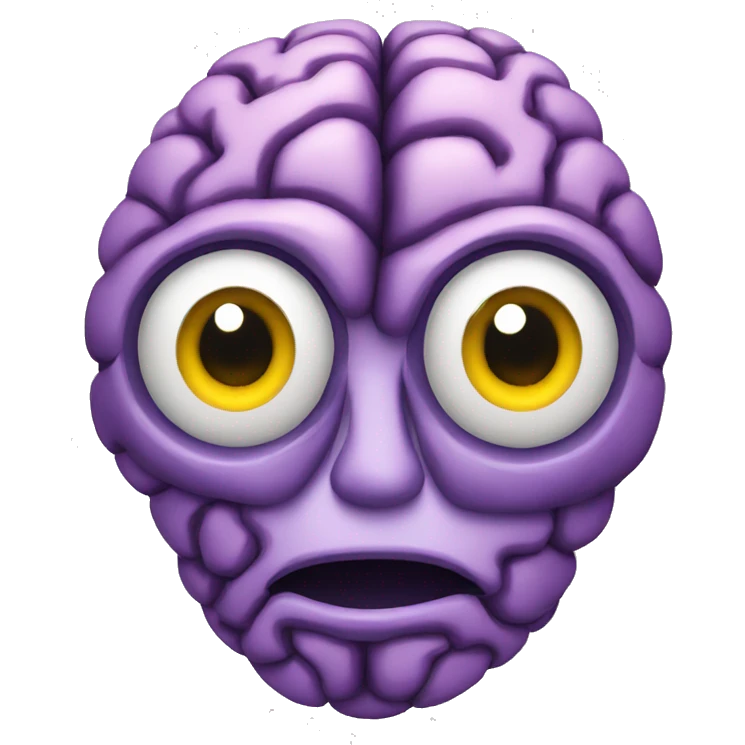 Brain with eyes emoji
