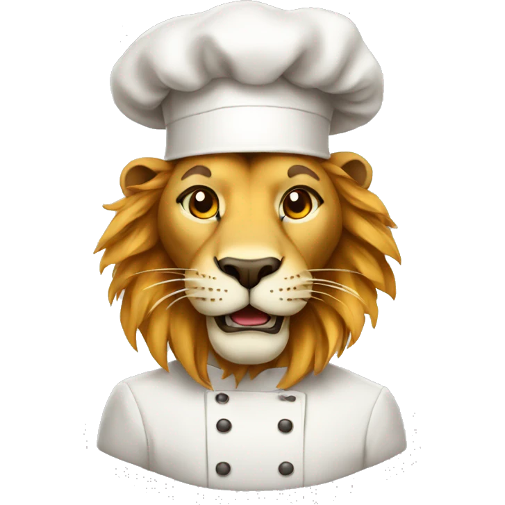 lion in a chef's hat emoji
