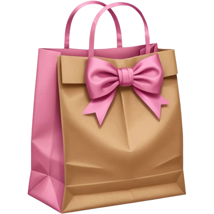 Bolsa de papel con manija y coquette emoji