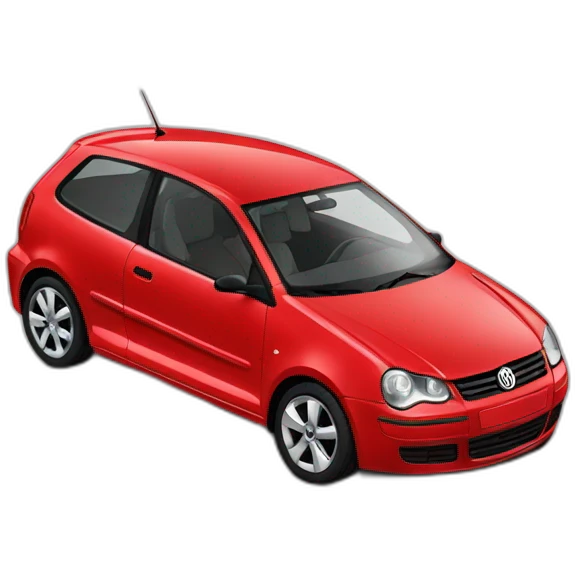 Red 3 door vw polo 9n emoji