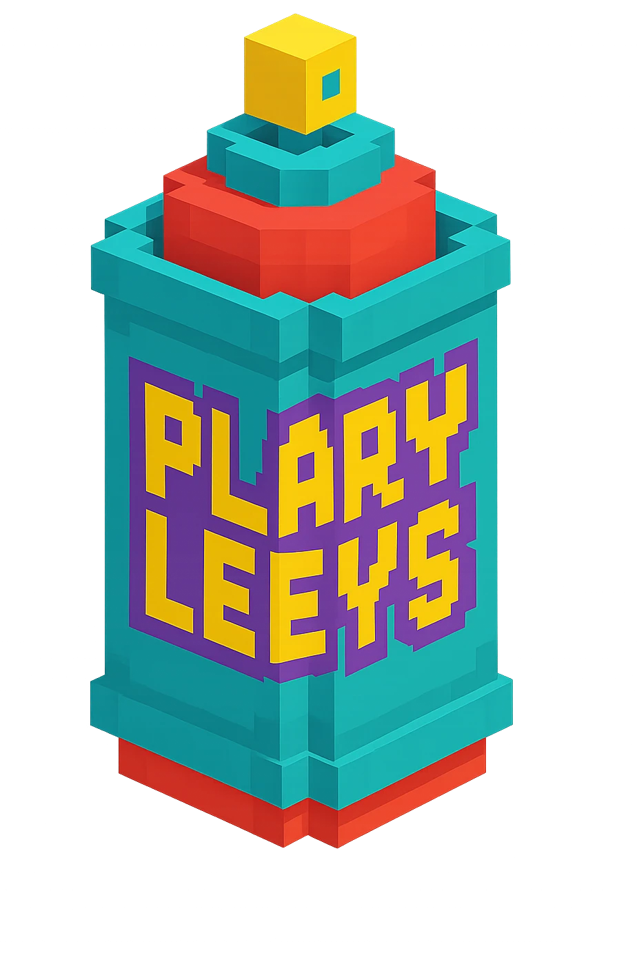 spray paint can with graffiti "PLAVLEYS" emoji