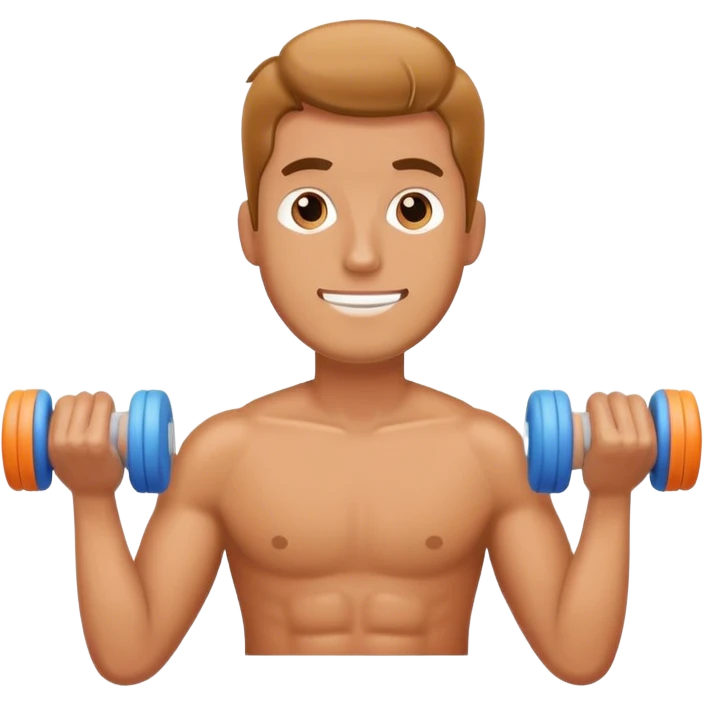 man using foam-roller emoji