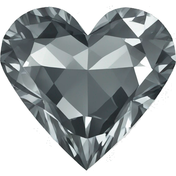 Heart shaped 56-carat gray diamond emoji