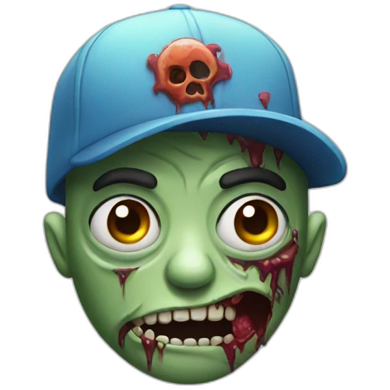 Zombie with a cap emoji