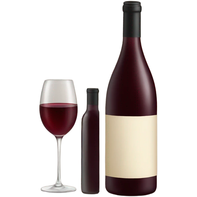 Red wine with bottle  emoji