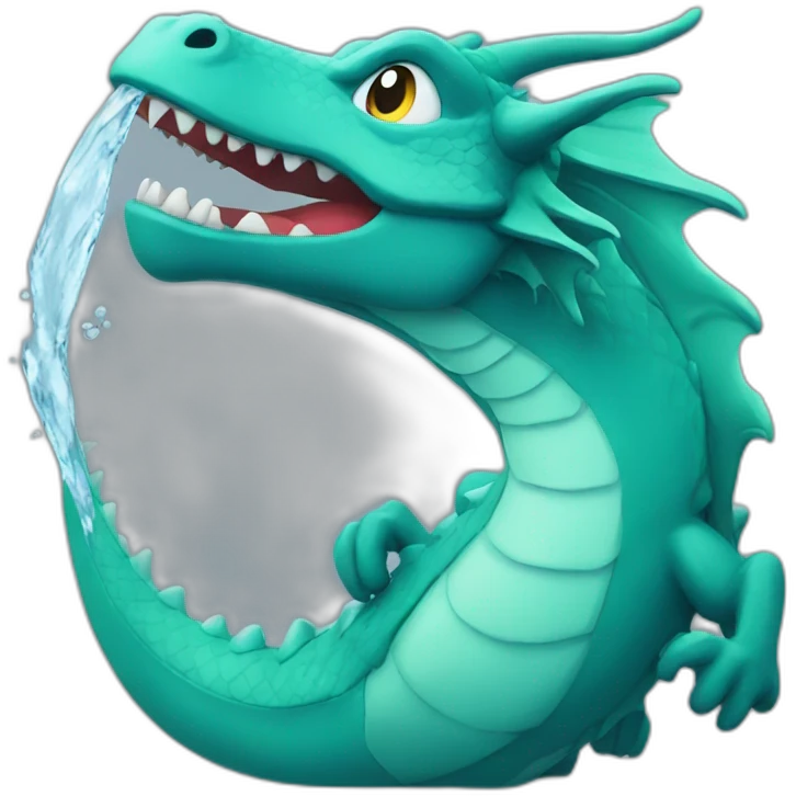 dragon with water in mouth emoji