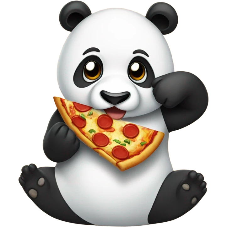 panda eating pizza emoji