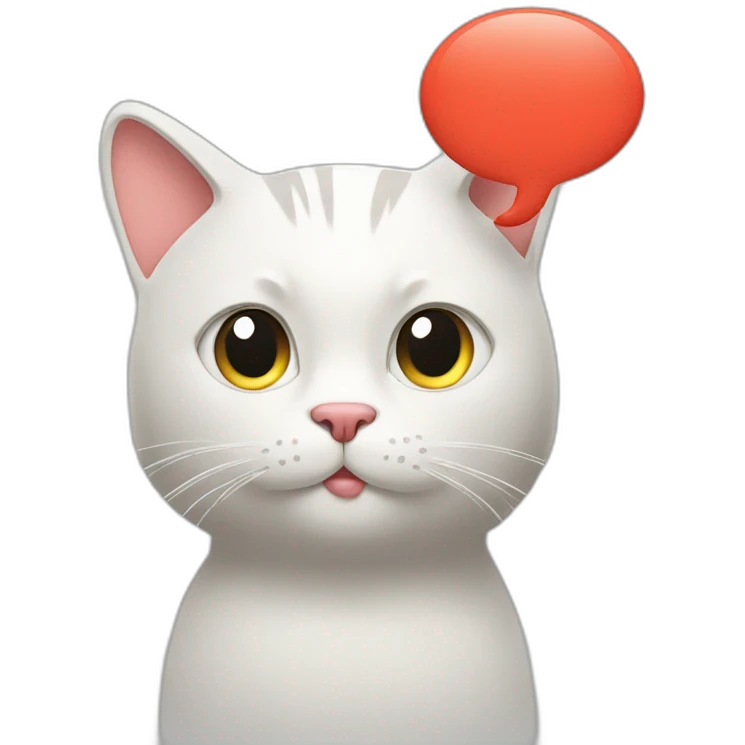 Thinking cat with a thought balloon emoji
