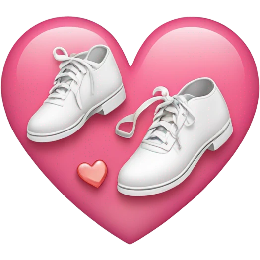 Heart with dance shoes inside emoji