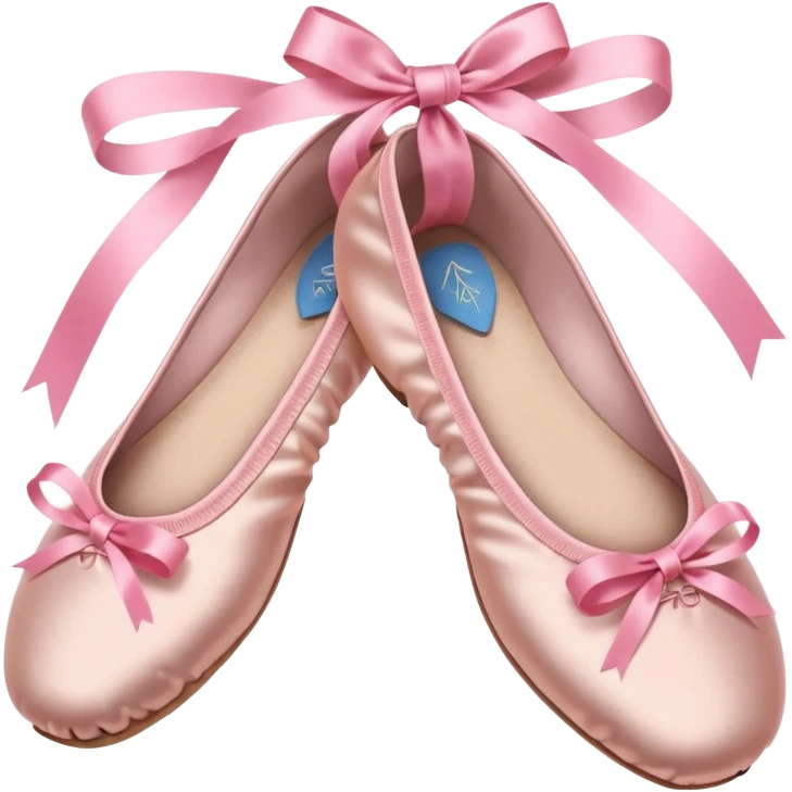 side view ballet shoes with ribbons emoji