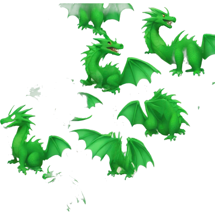 Crossed out green dragon emoji