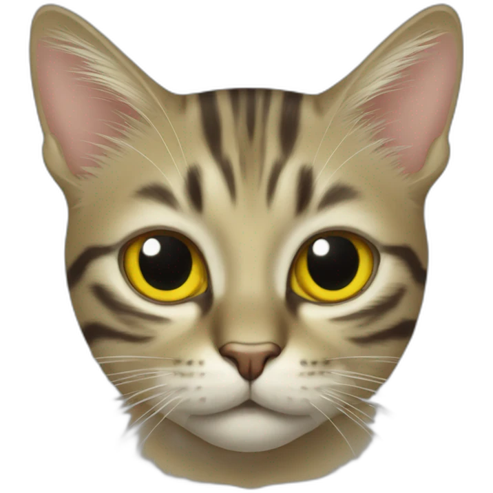 Scwarz gelbe Katze emoji