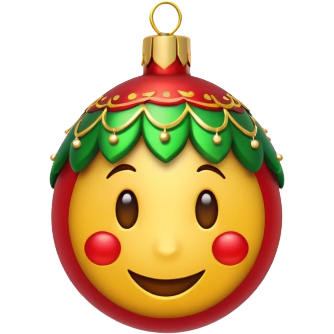 create an emoji with christmas decorations emoji