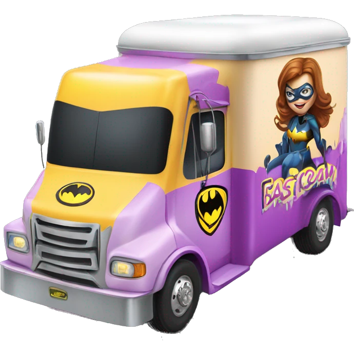 Batgirl’s fastest hot rod tri-axle oversized ice cream truck  emoji