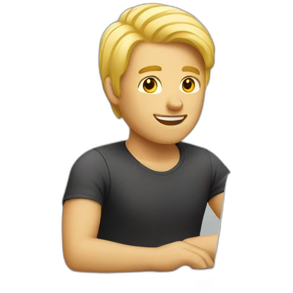 blond-man-behind-laptop emoji