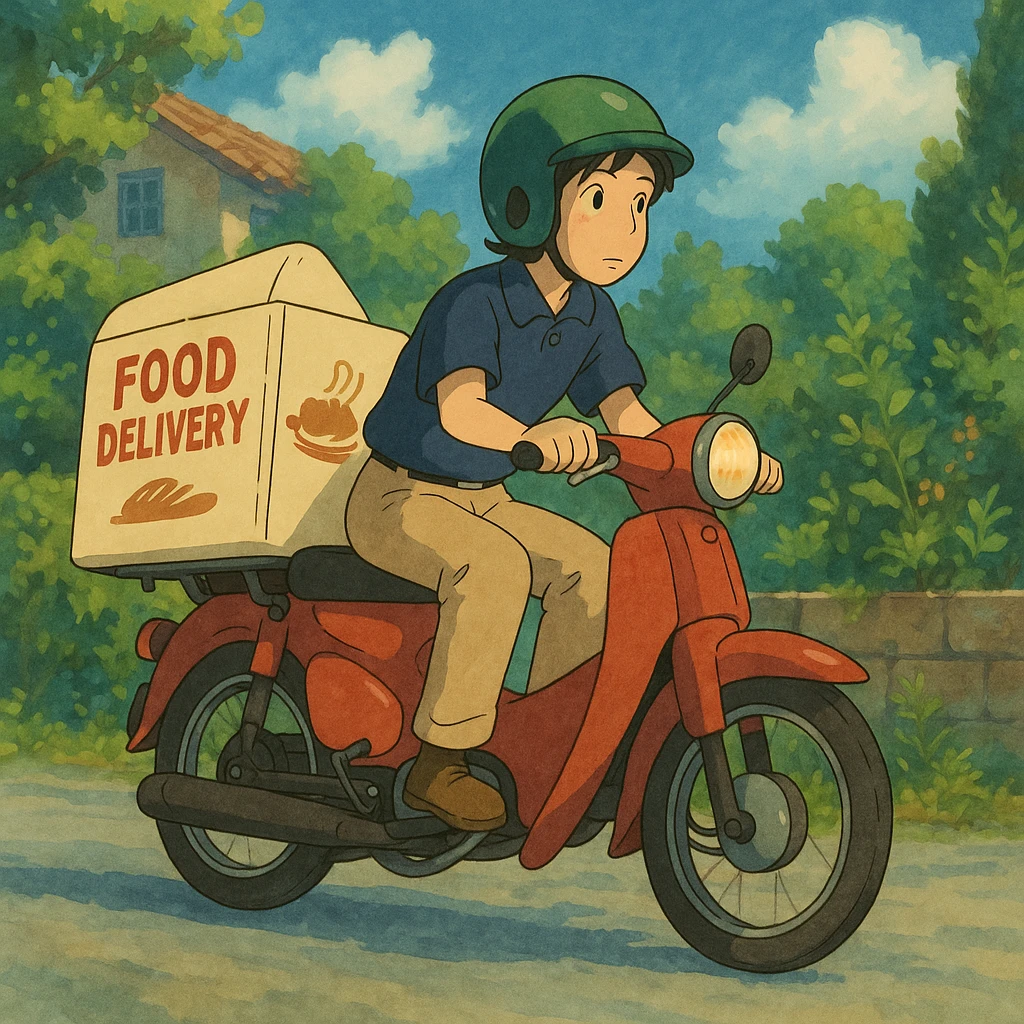 food delivery bike emoji