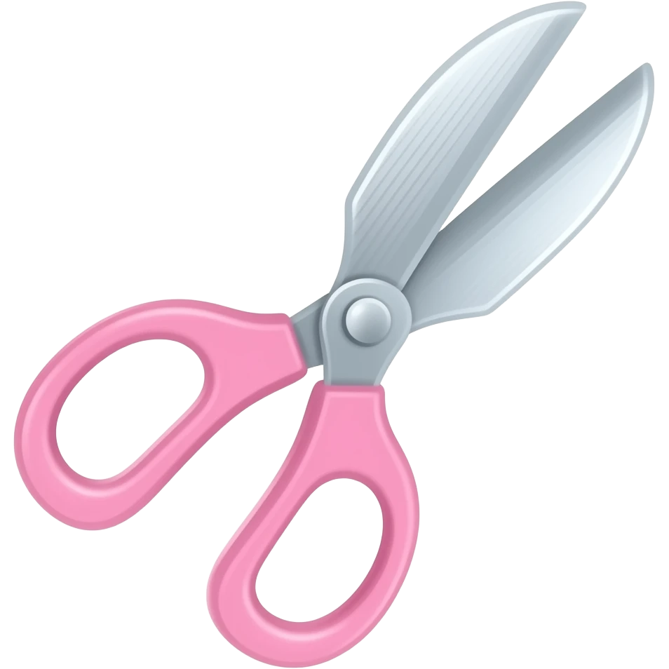 A pair of pastel pink scissors emoji