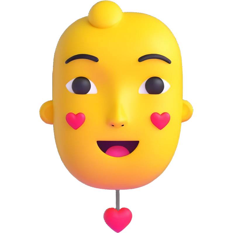 yellow face with heart eyes emoji