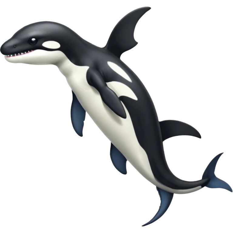 Black and white Orca-reptile-reptilian-lizard-skink-gecko-Digimon-Fakémon-hybrid full body, two legs, two arms, claws, tail emoji