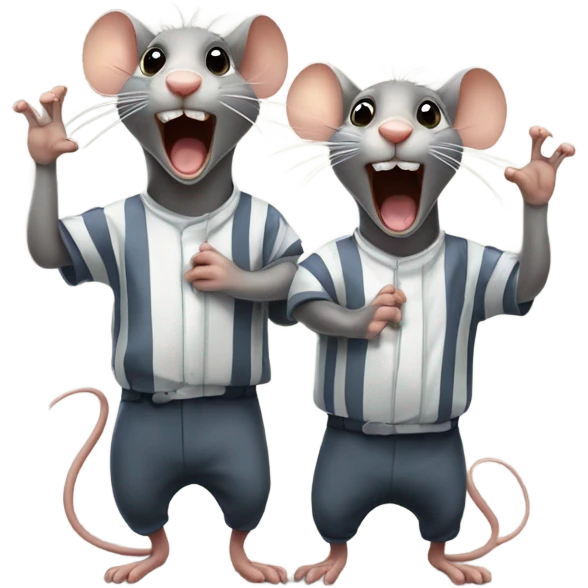 Singing rats in jail emoji