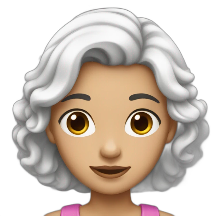 Fille blanche brune emoji