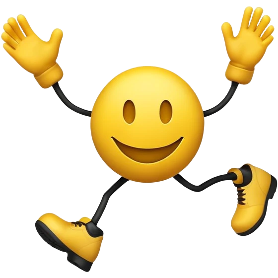 Smiley face kicking feet  emoji