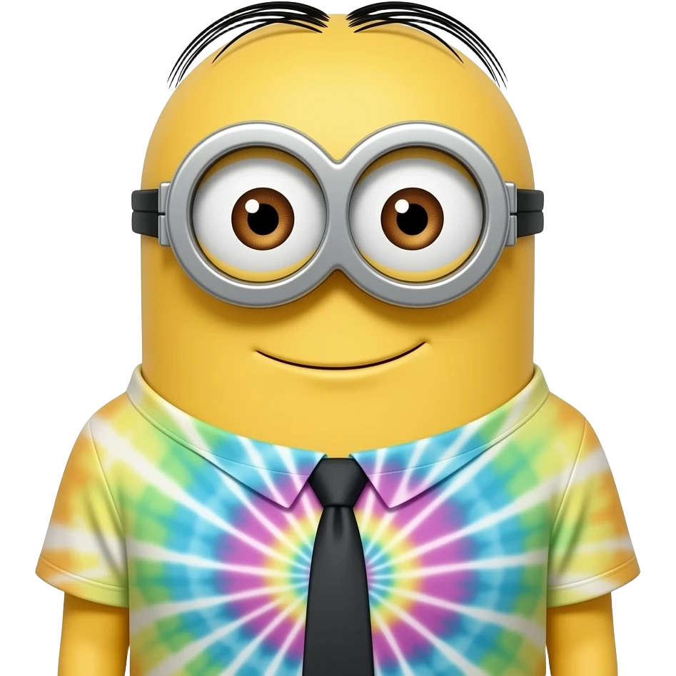 tie dye tee shirt girl minion emoji