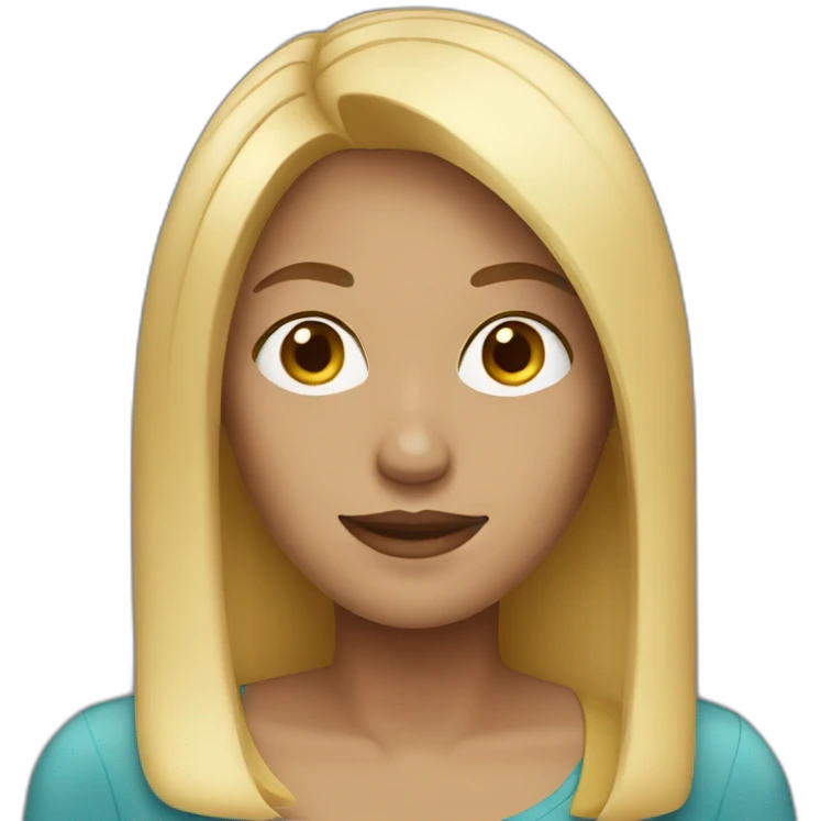 a woman with blond straight hair  emoji