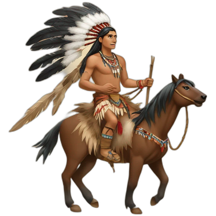 Joseph Brant leading the native american tribe emoji
