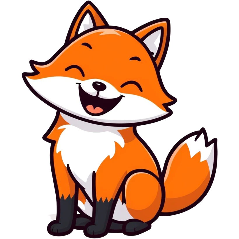 Fox laugh  emoji