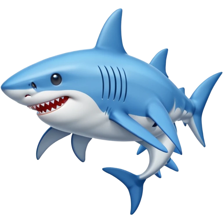Shark with legs wearing blue shoes emoji
