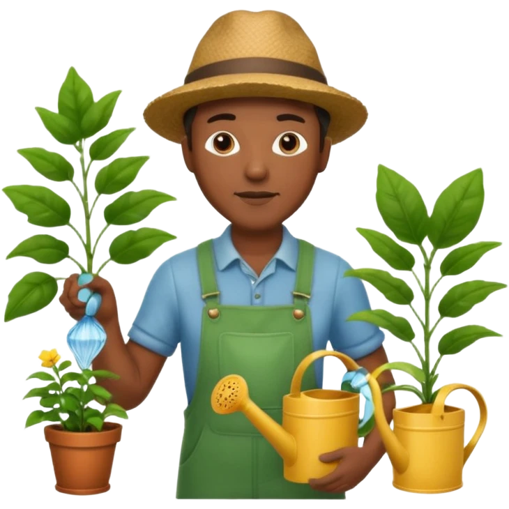 Urban Gardener black man emoji