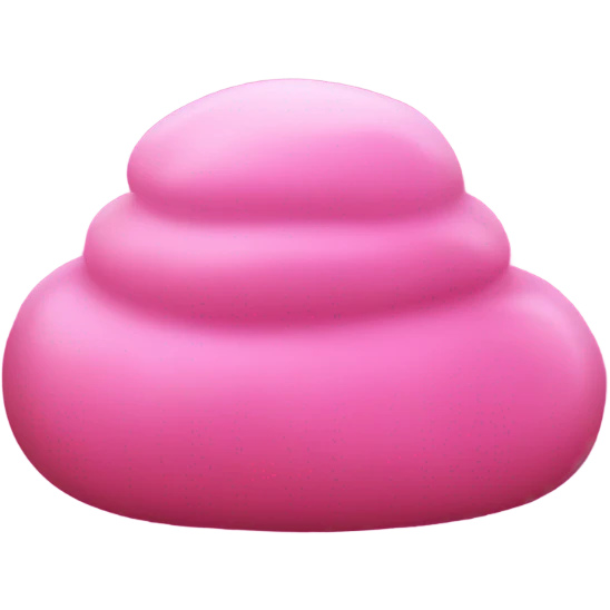 Pink poop emoji
