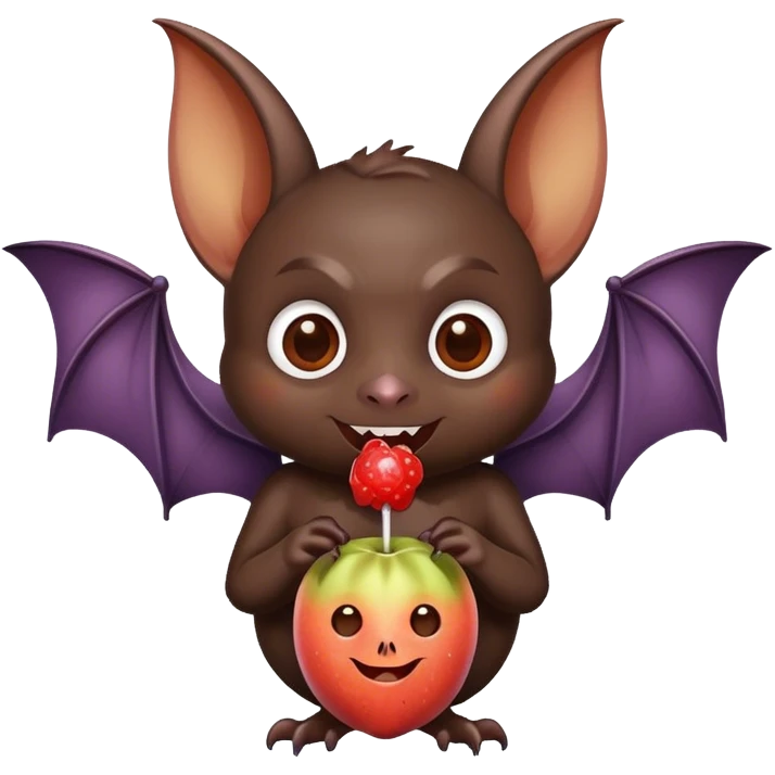 bat with fruit pop emoji