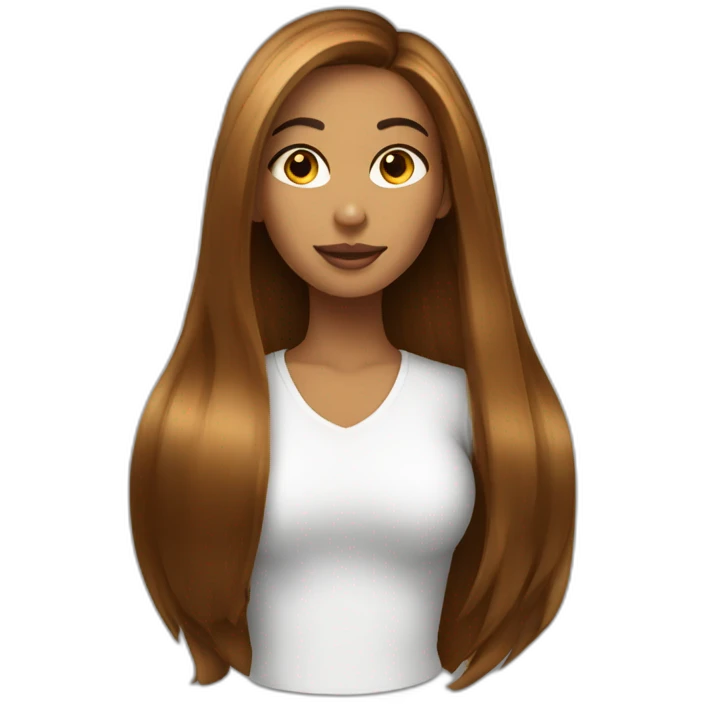 femme cheveux lisse  emoji