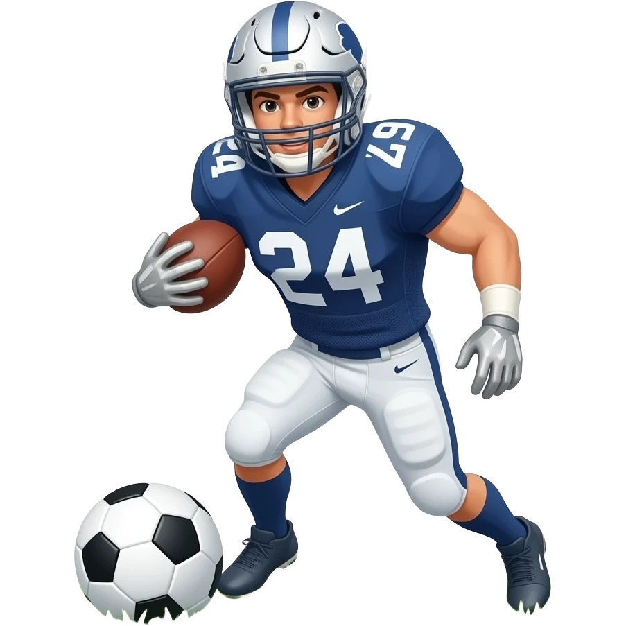 Futbol kaptanı normal futbol emoji