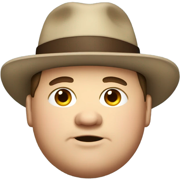 super fat guy with a hat and brown hair emoji
