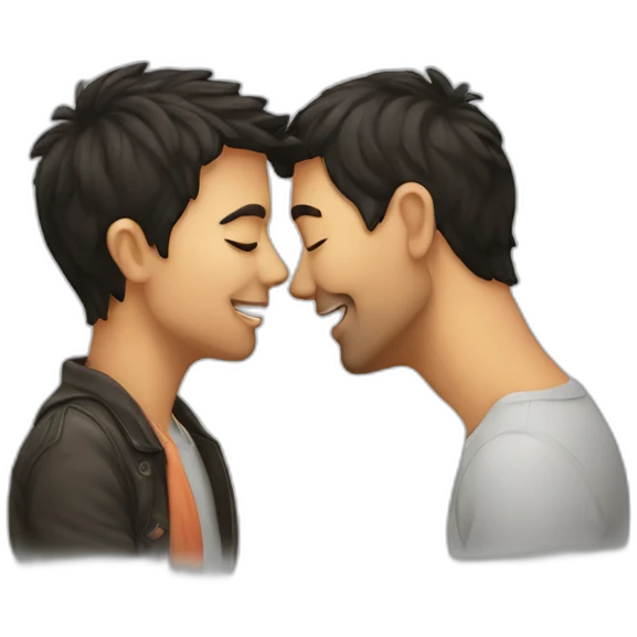 Kissing a partner emoji