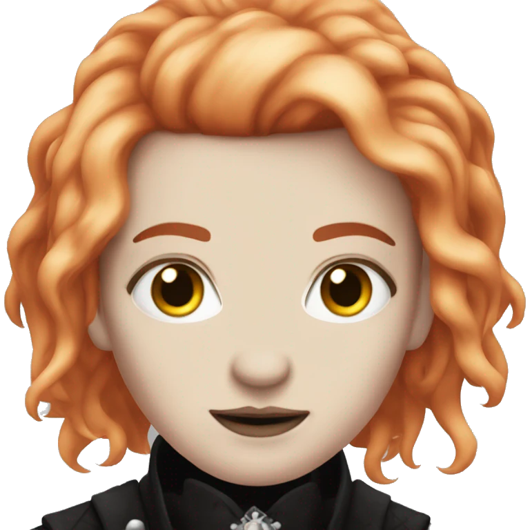 fiery-haired pale-skin goth emoji