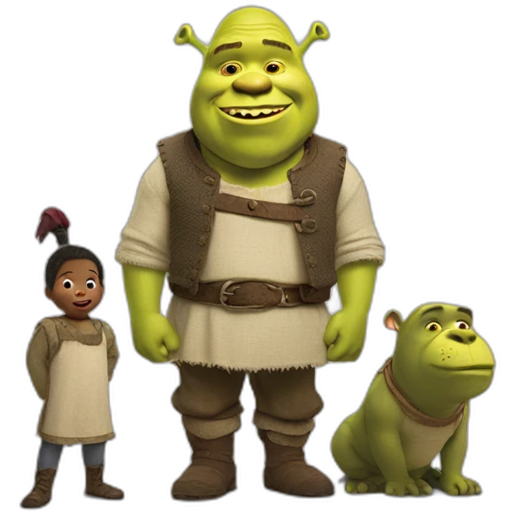 Shrek with tchoupi emoji