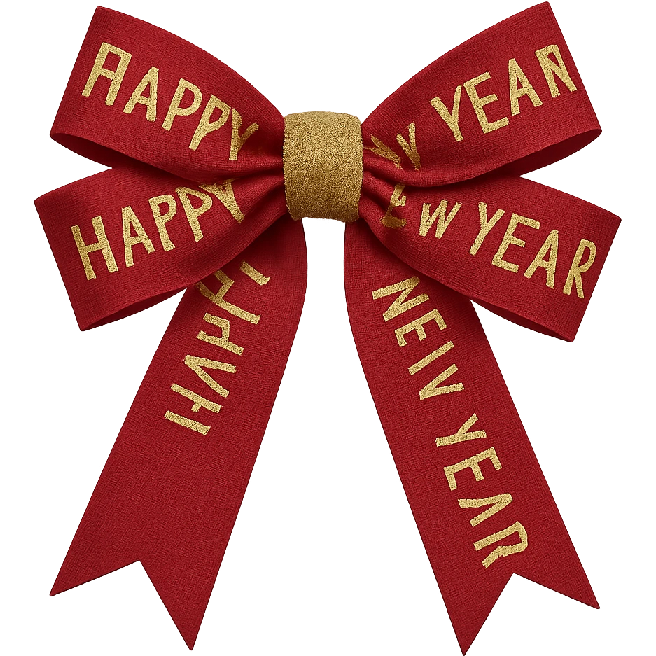 New year bow, remove background emoji