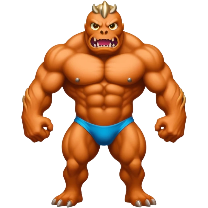A monster that could destroy 1000 universe in 1 second and very buff full body emoji